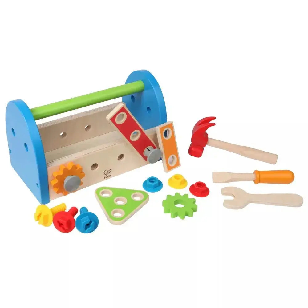 Fidtoy Wooden Tool Box Toy Set Kids Pretend Play Construction Kit