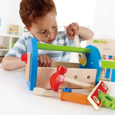 Fidtoy Wooden Tool Box Toy Set Kids Pretend Play Construction Kit