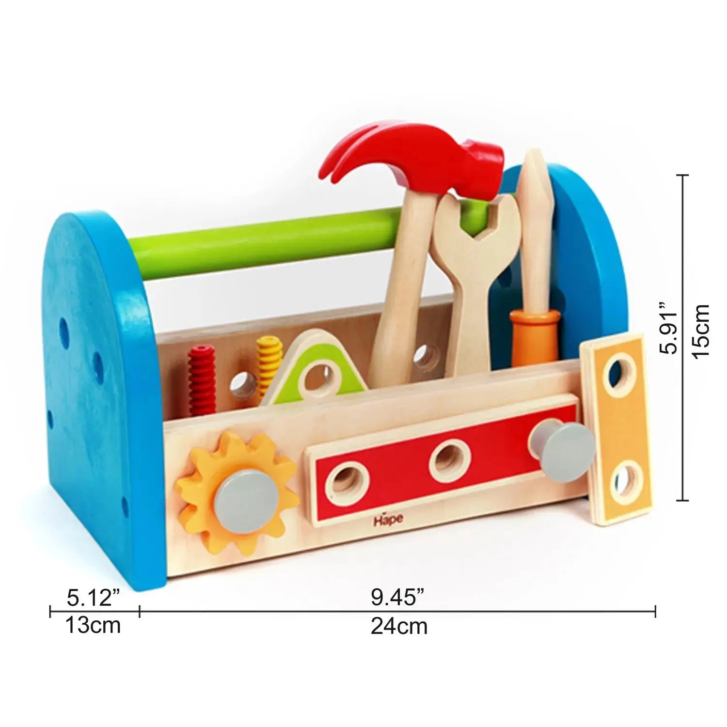 Fidtoy Wooden Tool Box Toy Set Kids Pretend Play Construction Kit