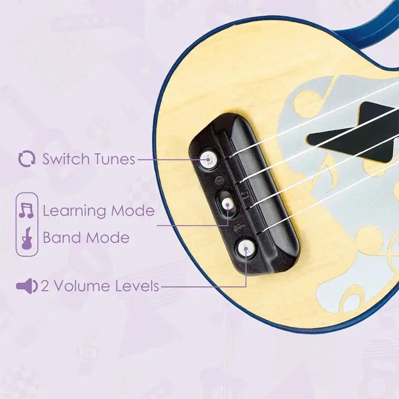 Fidtoy Kids Learning Ukulele Toy Musical Light Guide Instrument