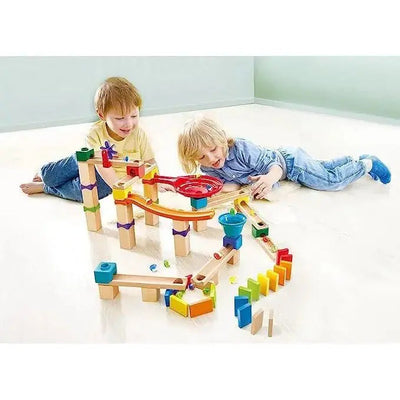 Fidtoy DIY Marble Run Race Track Toy - Ensemble de construction STEM de 81 pièces