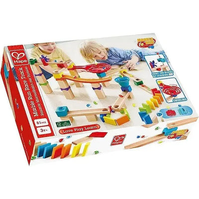 Fidtoy DIY Marble Run Race Track Toy - Ensemble de construction STEM de 81 pièces