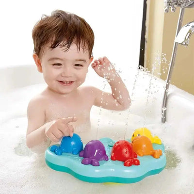 Fidtoy Musical Whale Fountain Bath Toy for Toddlers Water Play