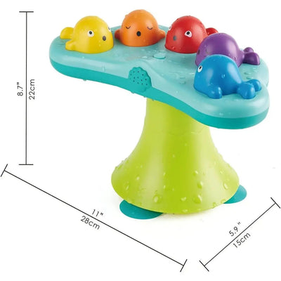 Fidtoy Musical Whale Fountain Bath Toy for Toddlers Water Play