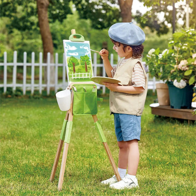 Chevalet Fidtoy en bambou pour enfants, set de dessin portable