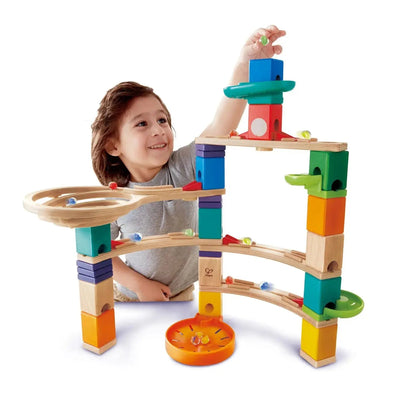 Fidtoy Wooden Marble Race Track Building Set STEM Toy