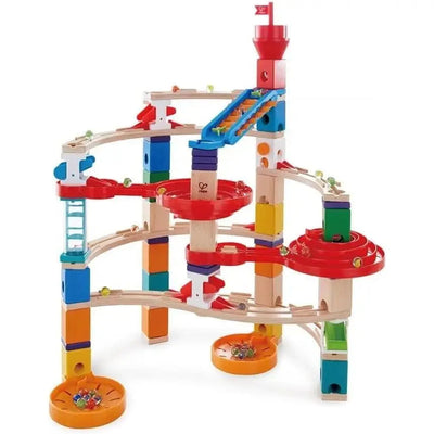 Fidtoy Ensemble de Construction de Circuit de Billes en Bois Jouet Éducatif STEM
