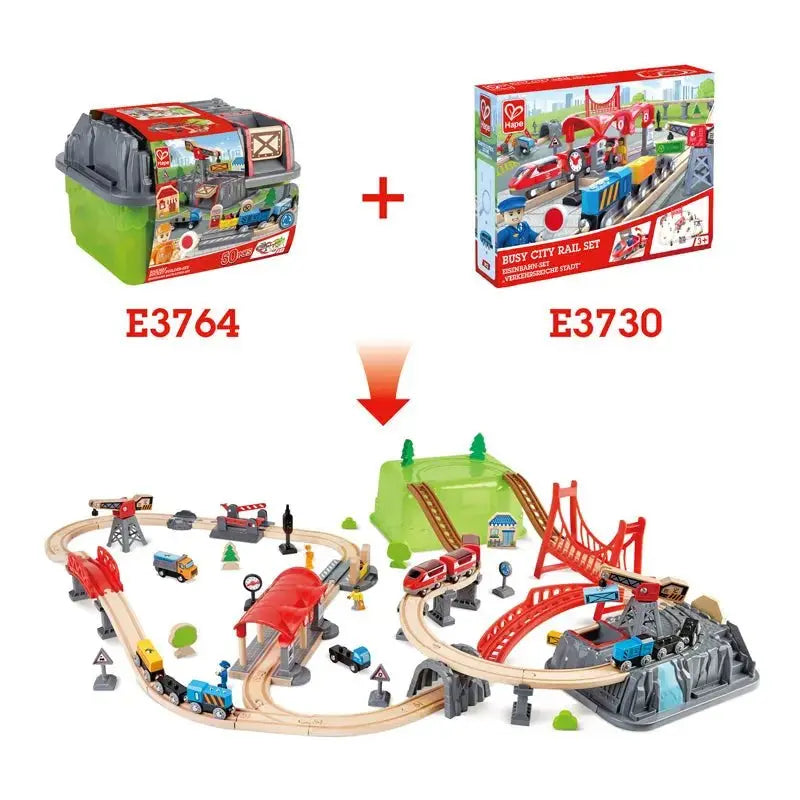 Hape Railway Construction Kit Set 50 Pieces