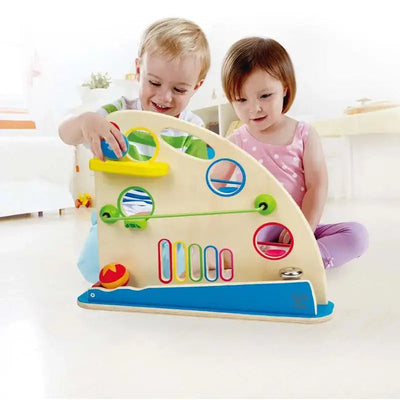Fidtoy Wooden Roller Derby Ball Track Toy for Toddlers 12M+