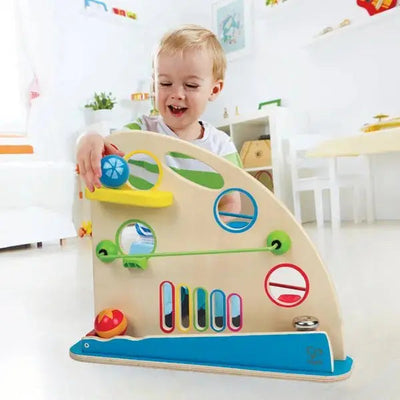Fidtoy Wooden Roller Derby Ball Track Toy for Toddlers 12M+