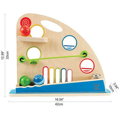 Fidtoy Wooden Roller Derby Ball Track Toy for Toddlers 12M+