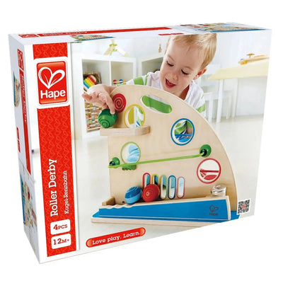 Fidtoy Wooden Roller Derby Ball Track Toy for Toddlers 12M+