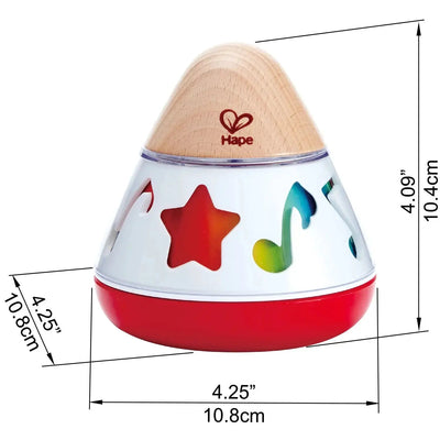 Fidtoy Wooden Spinning Music Box Toy for Babies 0M+
