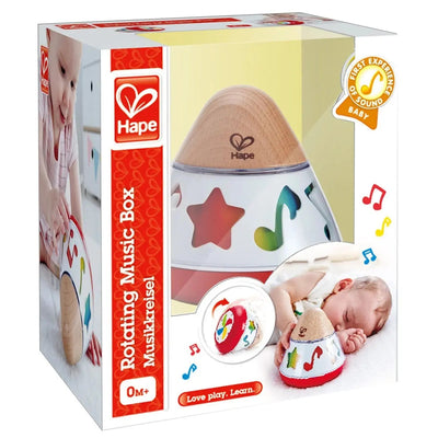 Fidtoy Wooden Spinning Music Box Toy for Babies 0M+