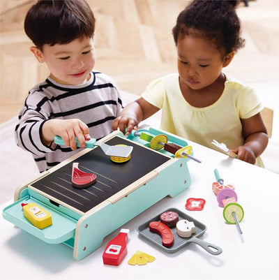 Fidtoy Ensemble de jeu de cuisine de barbecue avec effets sonores