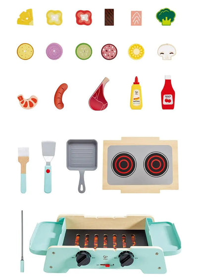 Fidtoy Ensemble de jeu de cuisine de barbecue avec effets sonores