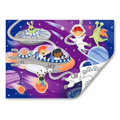Fidtoy Space Adventure Puzzle Coloring Set 48 Piece Kids Toy