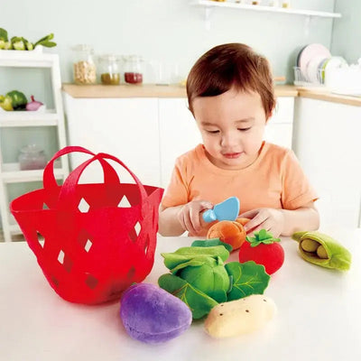 Fidtoy Pretend Play Vegetable Basket Toy Set for Toddlers 18M+