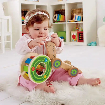 Fidtoy Jouet à Tirer en Bois Escargot, Trieur de Formes, Jouet Éducatif pour Tout-Petits