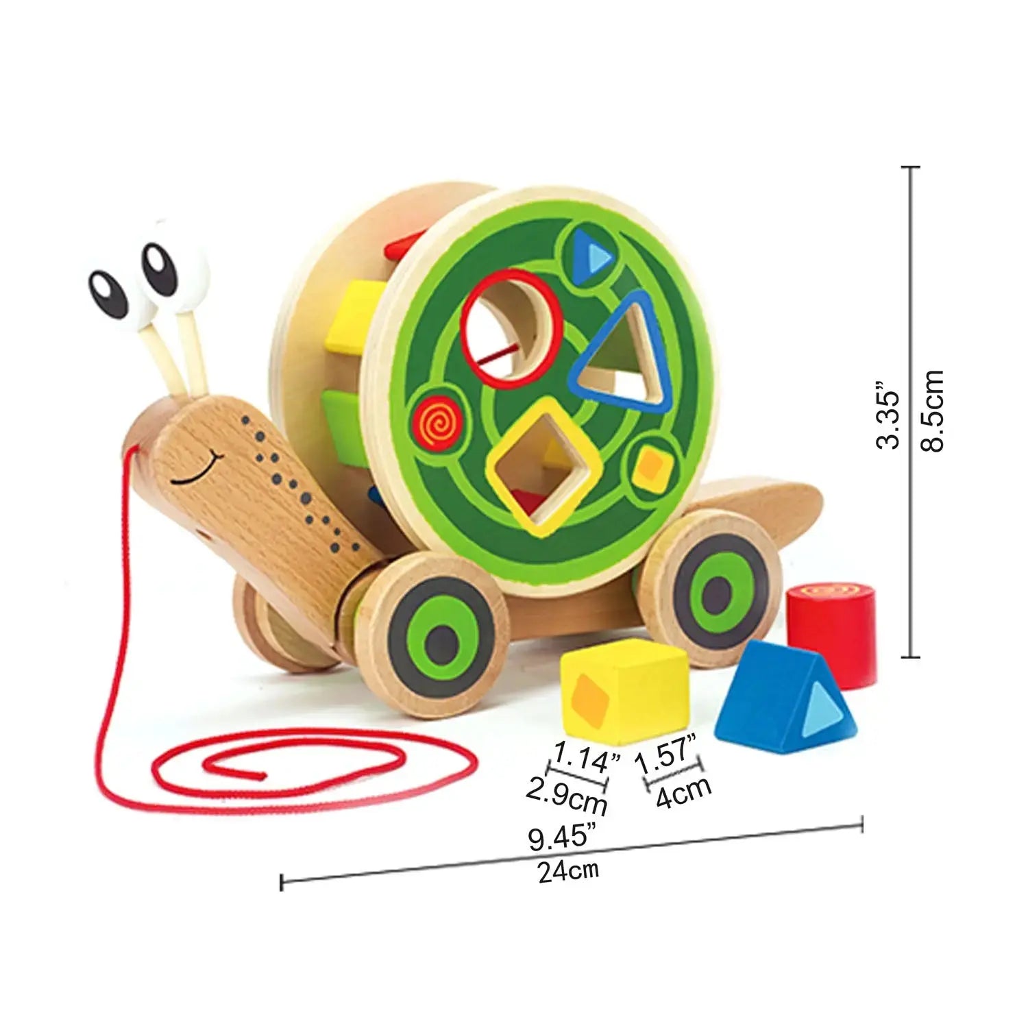 Hape Walk-A-Long Snail Toddler Wooden Pull Toy