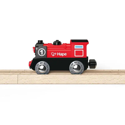 Fidtoy Tren de Juguete a Pilas Compatible con Vías de Madera