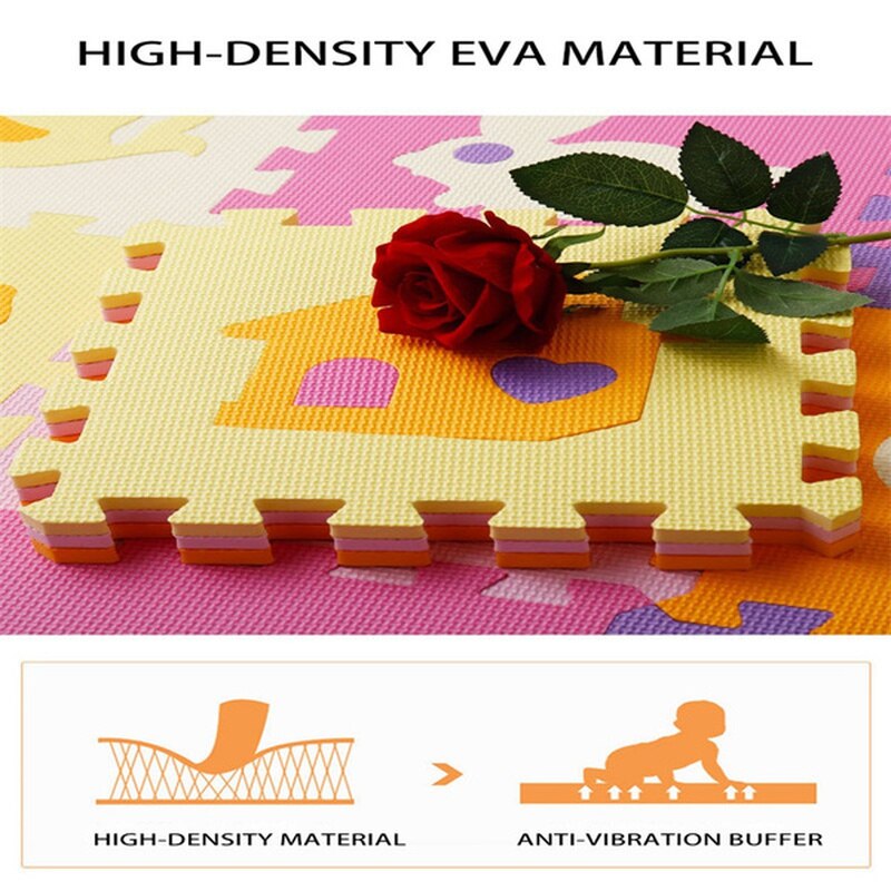 Tapis de sol éducatif en mousse avec puzzles d'animaux