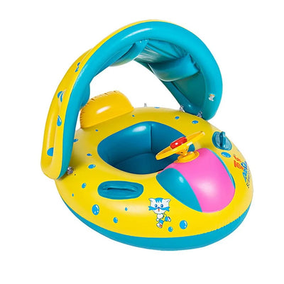 Flotador hinchable para bebé con parasol
