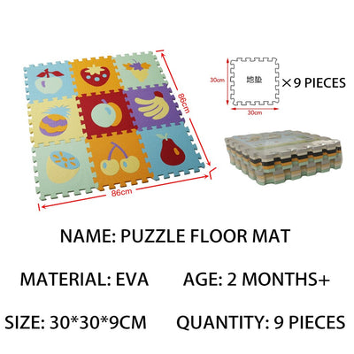 Tapis de sol éducatif en mousse avec puzzles d'animaux