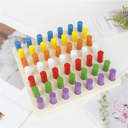 Wooden Montessori Peg Board Educational Toy