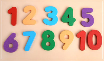 Montessori Wooden Counting Sticks 1-10 Maths and Numbers Activity Set AND Alphabet Letters Word Spelling Game BUNDLE