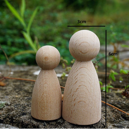 Loose Parts Assorted Peg Leg Dolls