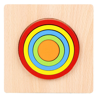 Fidtoy Wooden Jigsaw Puzzle for Toddlers – Montessori Educational Shape Learning Toy for Kids Ages 1-6