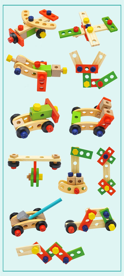 Montessori Wooden Toolbox Pretend Play Set