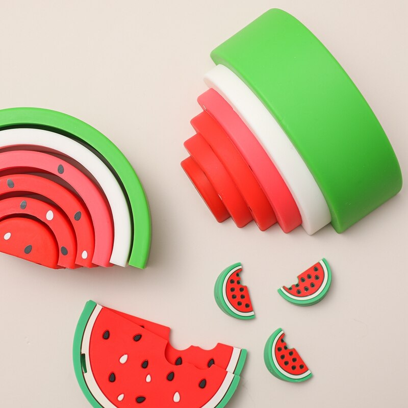 Small Silicone Stacking Watermelon