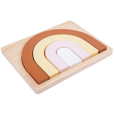 Fidtoy Creative Wooden Blocks Set – Montessori Rainbow Stacking & Imaginative Building Toy