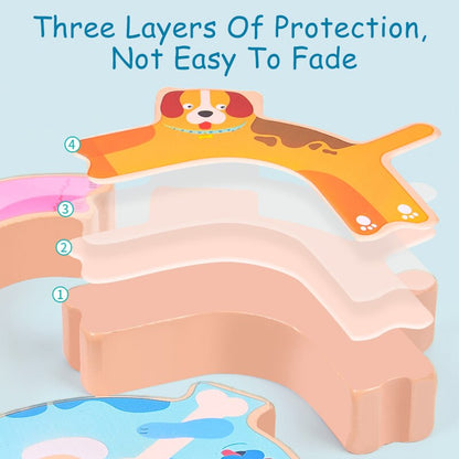 Wooden Kids Animal Balance Building Blocks Toy