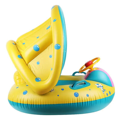 Flotador hinchable para bebé con parasol