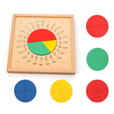 Fidtoy Montessori Fraction Board – Visual Math Learning Toy for Kids 3+