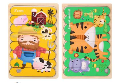 Double-Sided Strip 3D Puzzles Baby Toy