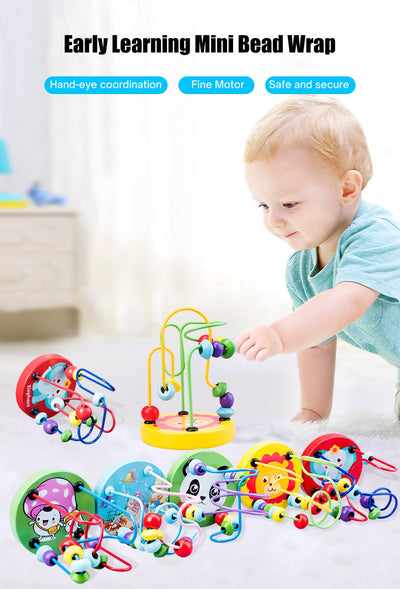 Jouet de laçage Montessori en bois Perles en bois à faire soi-même pour enfants