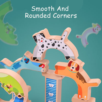 Wooden Kids Animal Balance Building Blocks Toy