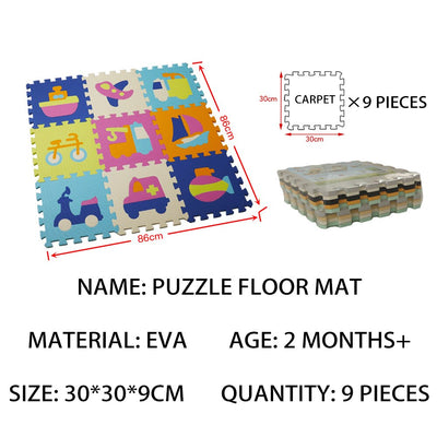 Tapis de sol éducatif en mousse avec puzzles d'animaux