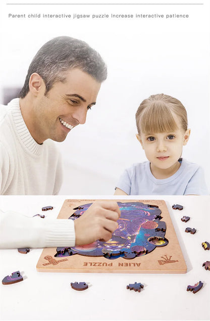 Wooden Magnetic Puzzle For Adult Unique Animal Shape Cut Wood Puzzle