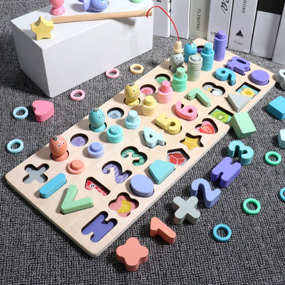 3D Wooden Montessori Arithmetic Building Block Toy