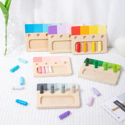 Juegos de paletas a juego con clavijas de color degradado