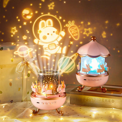 Fidtoy Multifunction Starry Sky Projector Night Light for Kids – Bluetooth Music & LED Ceiling Lamp