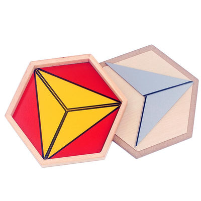 Juego de triángulos constructivos Fidtoy Material Montessori