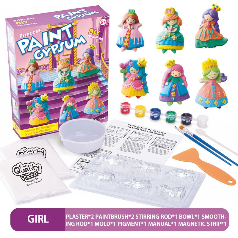 Children DIY Paint Gypsum Plaster