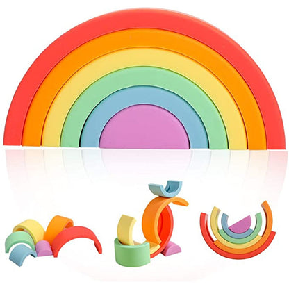 Silicone Stacking Rainbow