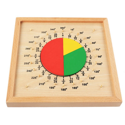 Fidtoy Montessori Fraction Board – Visual Math Learning Toy for Kids 3+